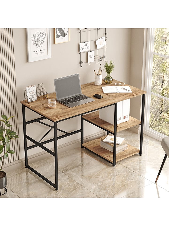 Scandinavia Concept Biurko w kolorze czarno-brązowym - 120 x 75 x 60 cm rozmiar: onesize