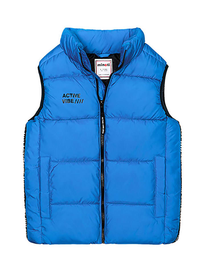 Minoti Kamizelka pikowana w kolorze niebieskim rozmiar: 146/152