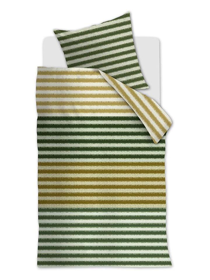 Beddinghouse Komplet pościeli satynowej "Misha" w kolorze zielonym rozmiar: 155x220 cm