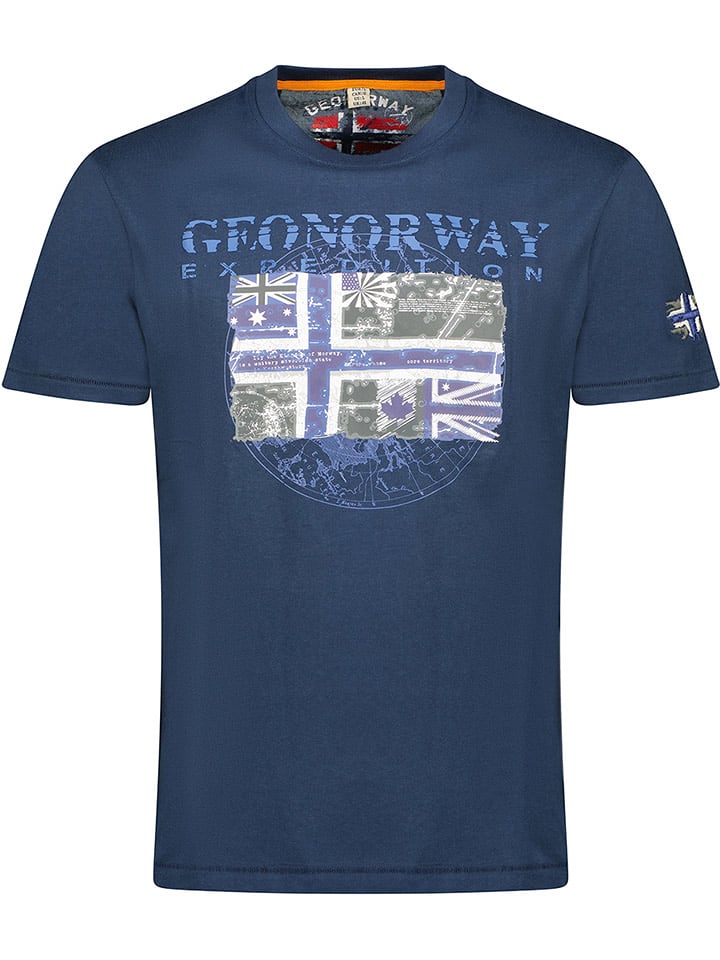 Koszulka "Jalon" w kolorze granatowym