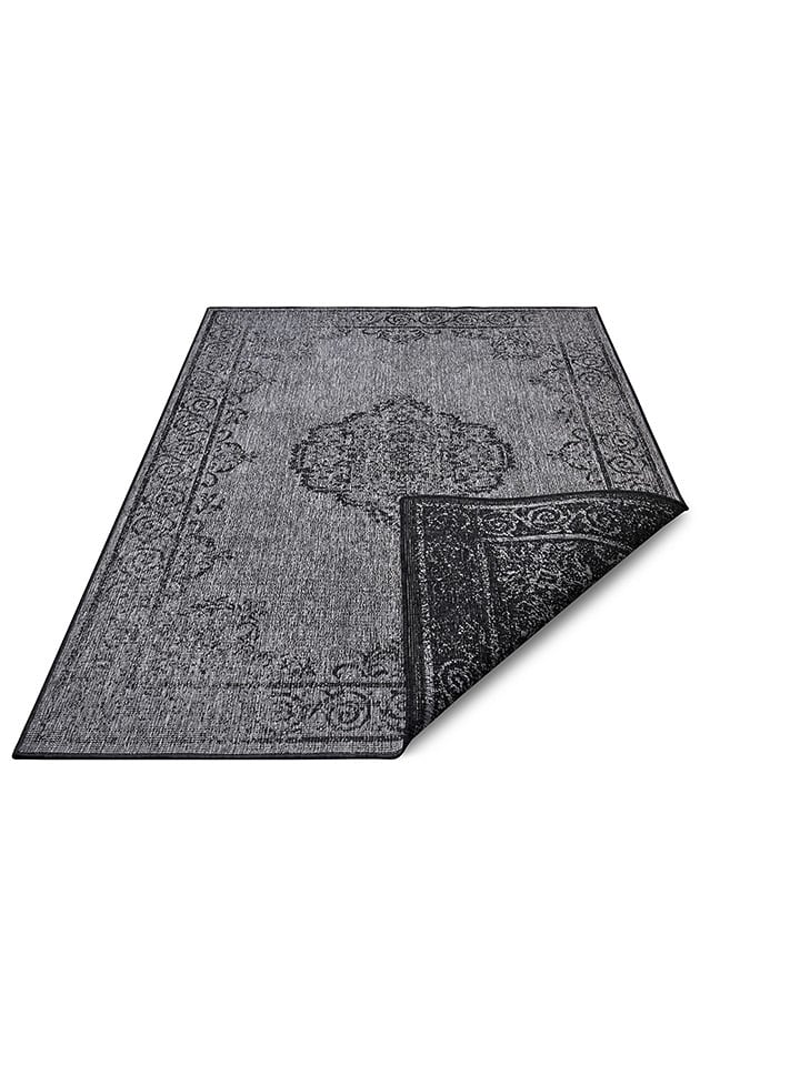 NORTHRUGS Dwustronny dywan zewnętrzny "Coron" w kolorze szaro-antracytowym rozmiar: 80x150 cm