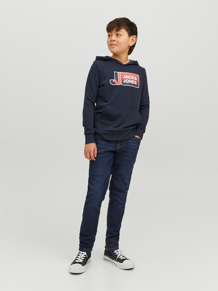 JACK & JONES Junior Dżinsy "Glenn" - Slim fit - w kolorze granatowym rozmiar: 146