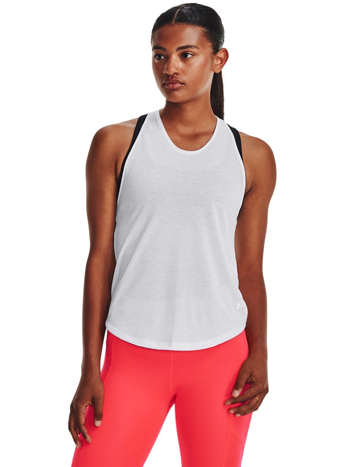 Under Armour Top sportowy "Streaker" w kolorze białym rozmiar: XS