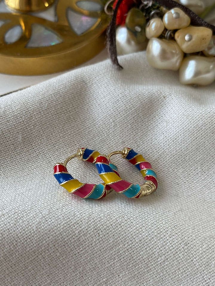 Luseera Pozłacane kolczyki-kreole rozmiar: onesize