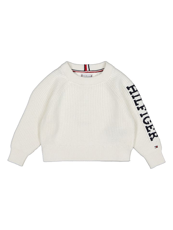 Tommy Hilfiger Sweter w kolorze kremowym rozmiar: 116