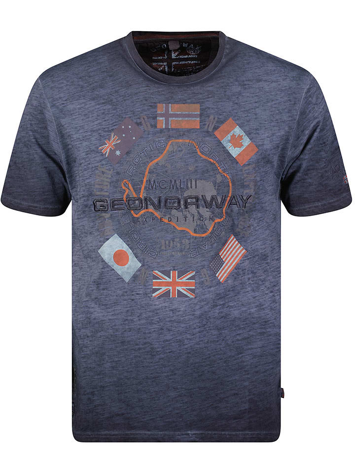 Geographical Norway Koszulka "Jirkel" w kolorze granatowym rozmiar: S