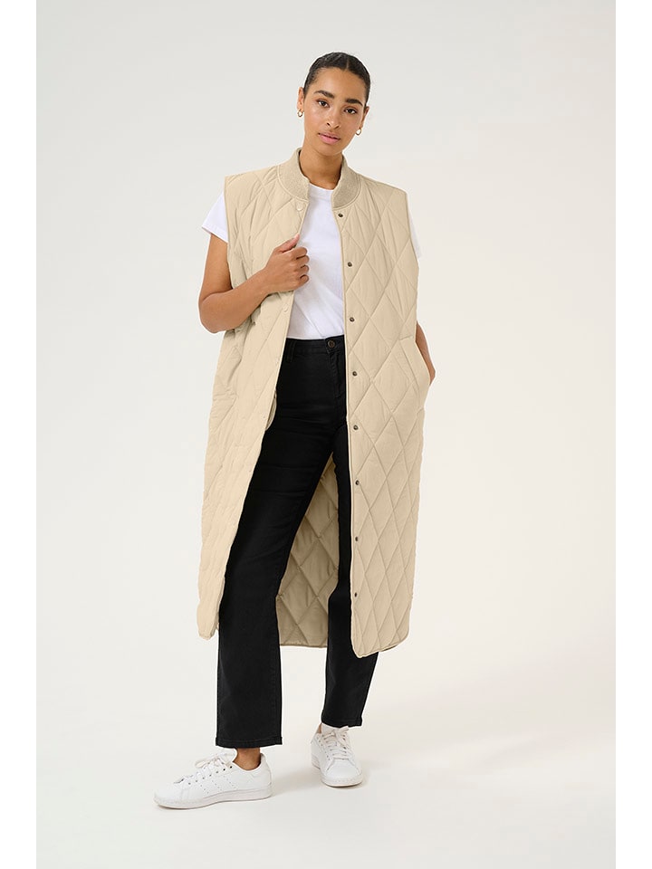 Kaffe Kamizelka "Lorena" w kolorze beżowym rozmiar: 44