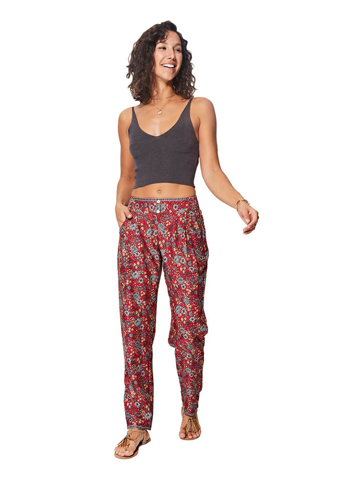 Ipanima Spodnie w kolorze czerwono-kremowym rozmiar: 38/40