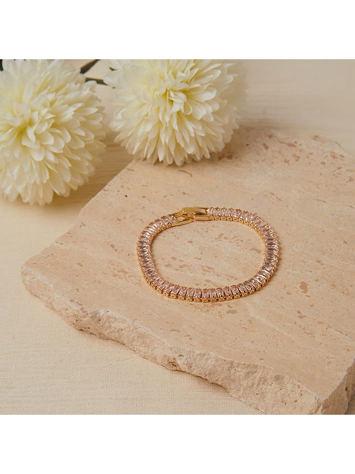 Maison Cély Pozłacana bransoletka z cyrkoniami rozmiar: onesize