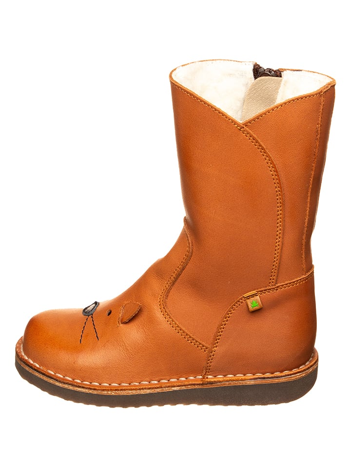 El Naturalista Skórzane kozaki zimowe w kolorze jasnobrązowym rozmiar: 29