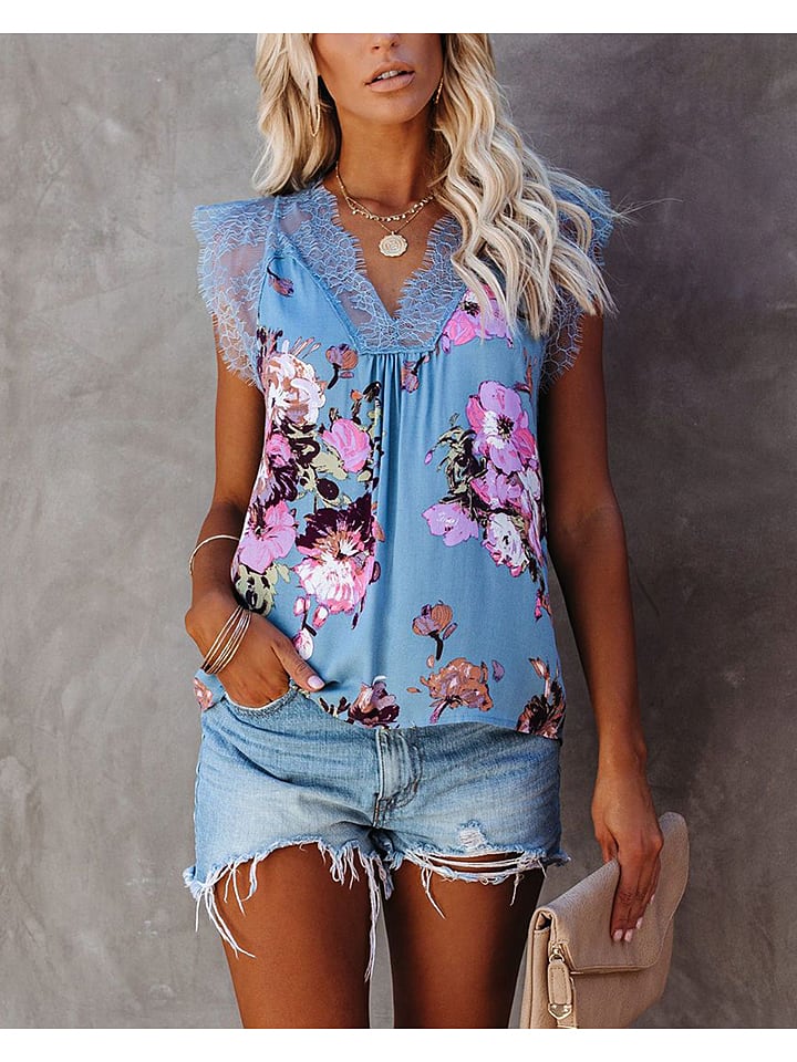 LA Angels Bluzka w kolorze błękitno-fioletowym rozmiar: M