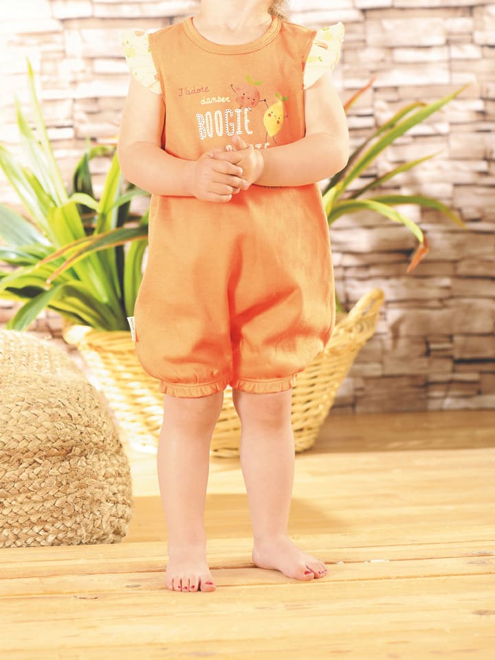 Petit Beguin Rampers w kolorze pomarańczowym rozmiar: 74