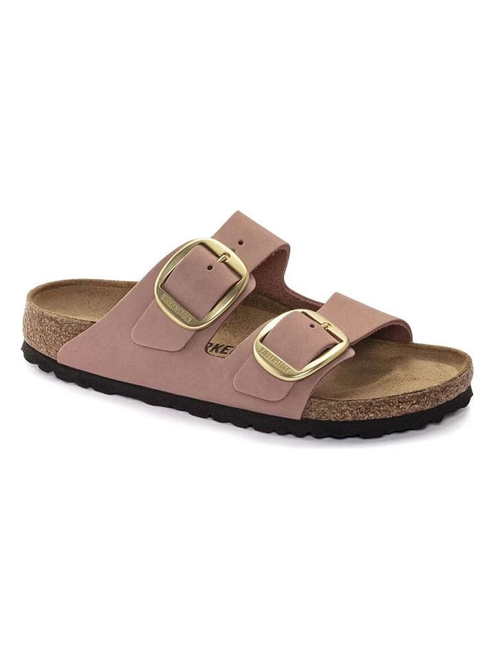 Birkenstock Skórzane klapki "Arizona" w kolorze jasnoróżowym rozmiar: 38