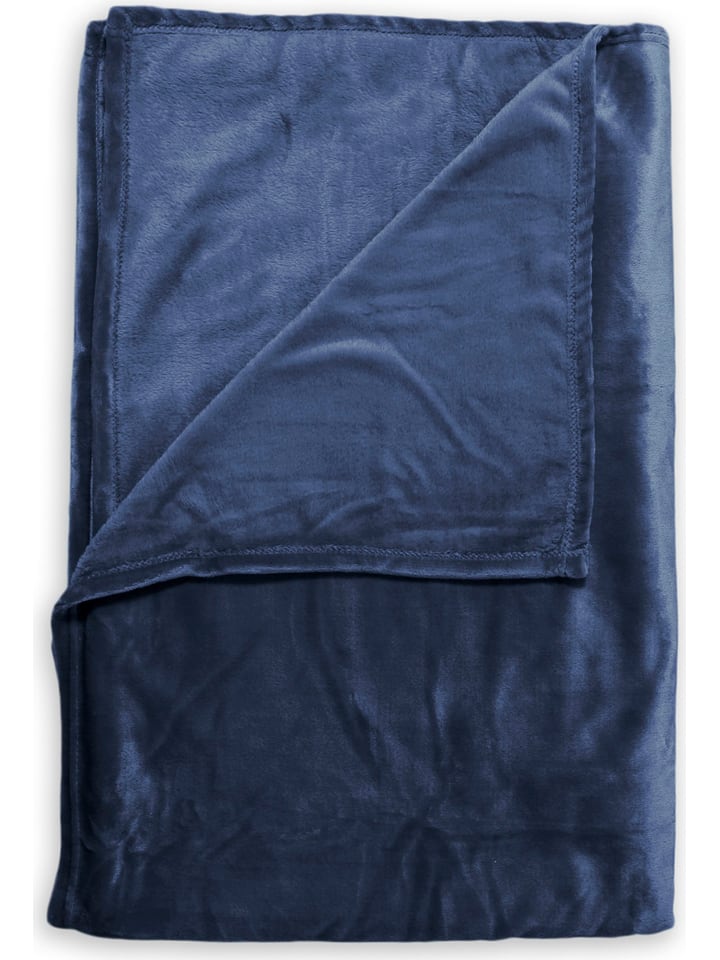 Zo!Home Pled "Cara" w kolorze granatowym rozmiar: 140x200 cm