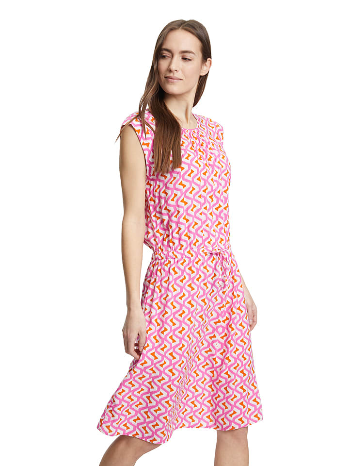 CARTOON Sukienka w kolorze jasnoróżowo-kremowo-pomarańczowym rozmiar: 40