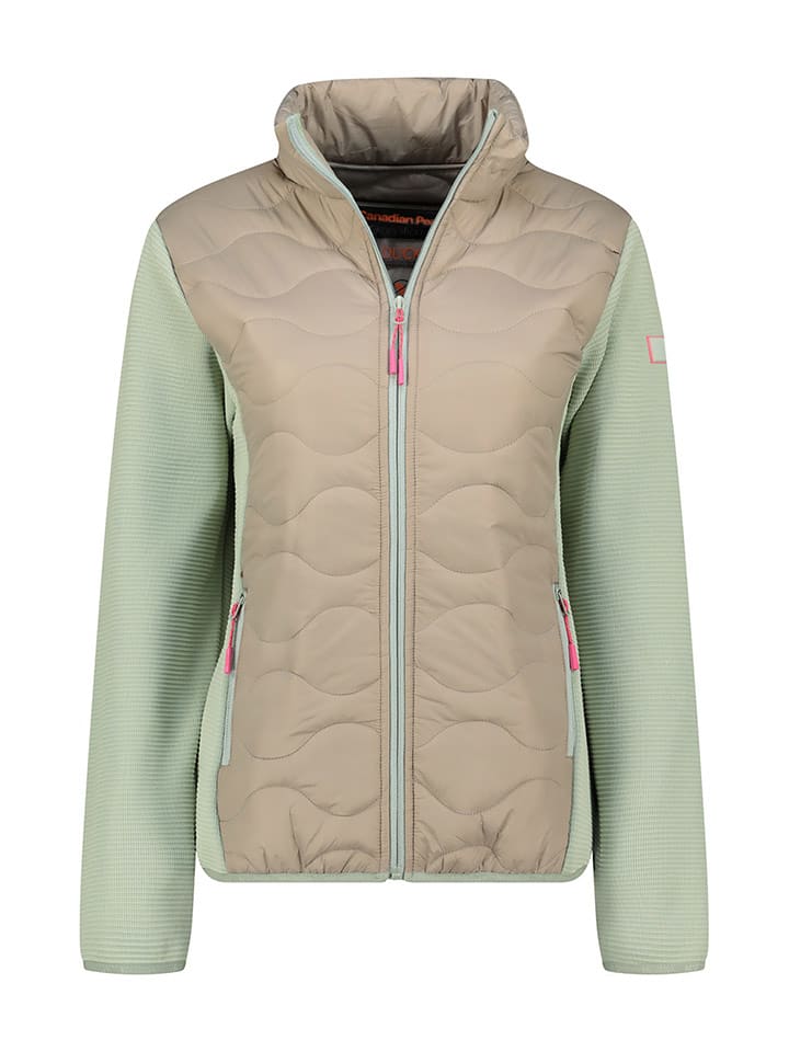 Canadian Peak Kurtka polarowa "Tahitieak" w kolorze beżowo-jasnozielonym rozmiar: XL