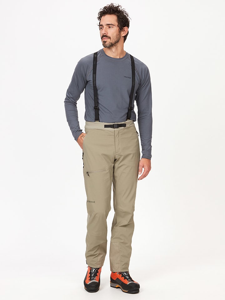 Marmot Spodnie narciarskie "Rom" w kolorze beÅ¼owym rozmiar: W32