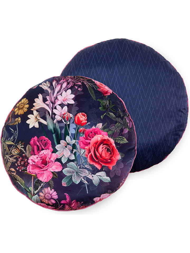 Descanso Poduszka "Simone" w kolorze granatowym ze wzorem rozmiar: 55 cm