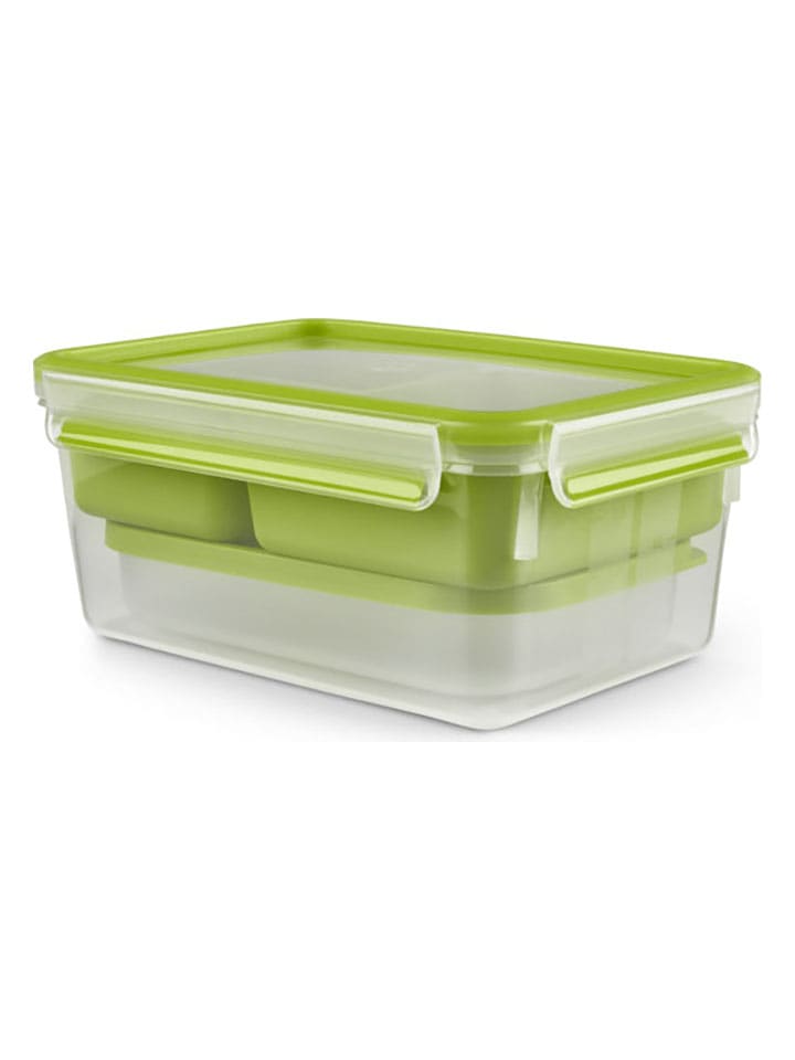 Emsa Pojemnik "Clip & Go" w kolorze zielonym na żywność - 2,2 l rozmiar: onesize