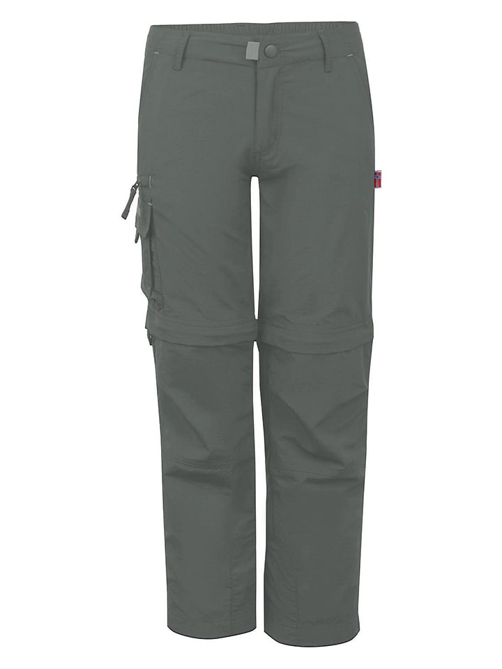 Trollkids Spodnie trekkingowe Zipp-Off "Oppland" - Regular fit - w kolorze khaki rozmiar: 98