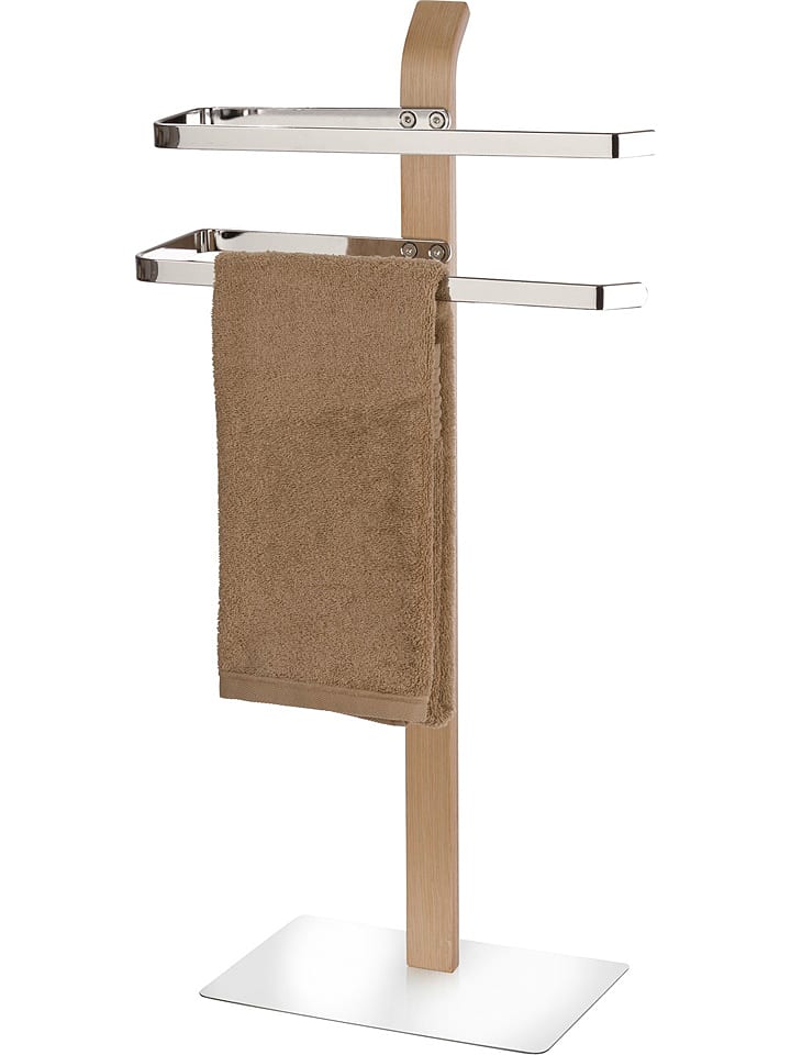 Wenko Stojak w kolorze jasnobrązowo-białym na ręczniki - wys. 79,5 cm rozmiar: onesize