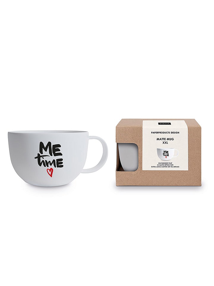 ppd Kubek jumbo "Me Time" w kolorze białym - 550 ml rozmiar: onesize