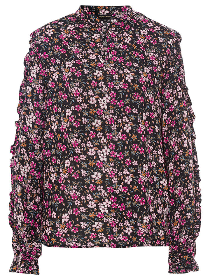 More & More Bluzka w kolorze czarnym ze wzorem rozmiar: 44