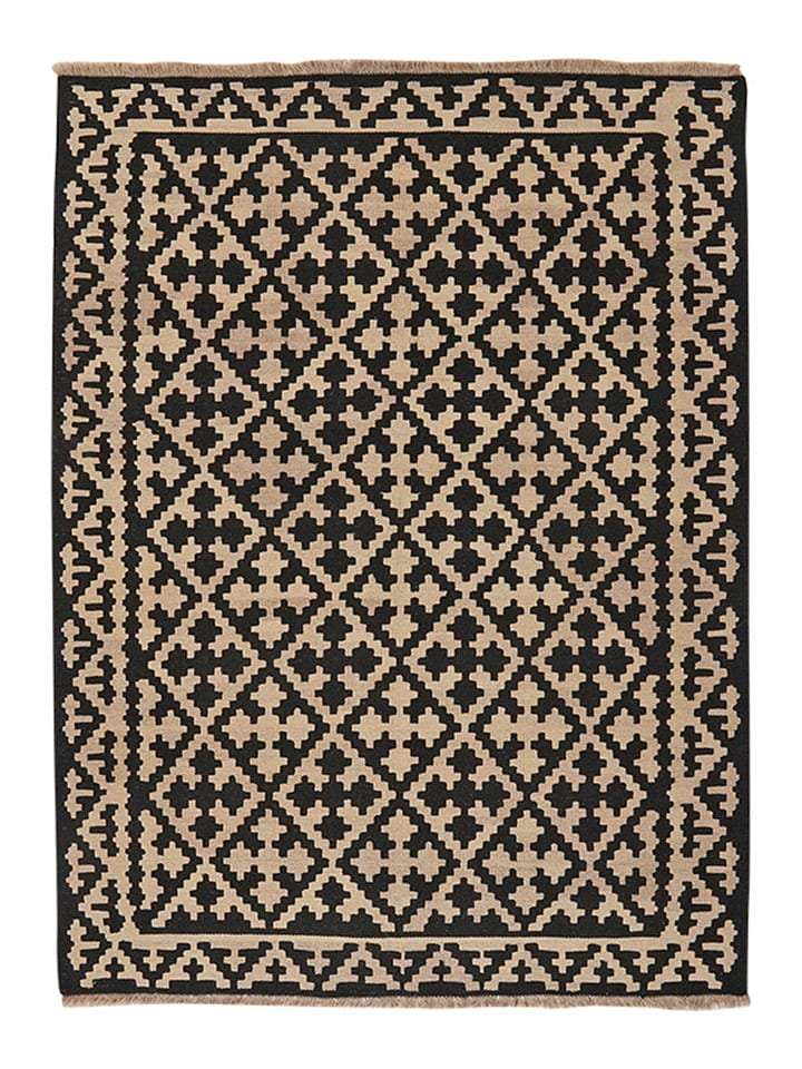 Rugtales Wełniany dywan w kolorze kremowo-czarnym rozmiar: 200x152 cm