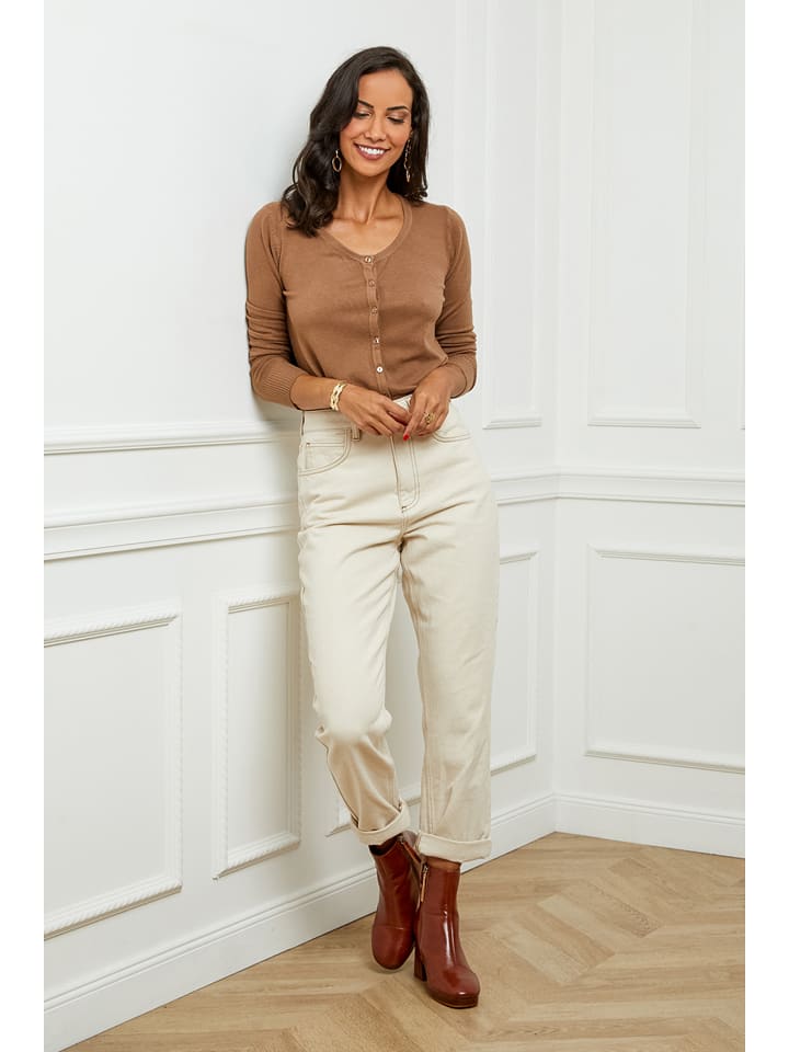 Soft Cashmere Kardigan w kolorze jasnobrązowym rozmiar: 38/40