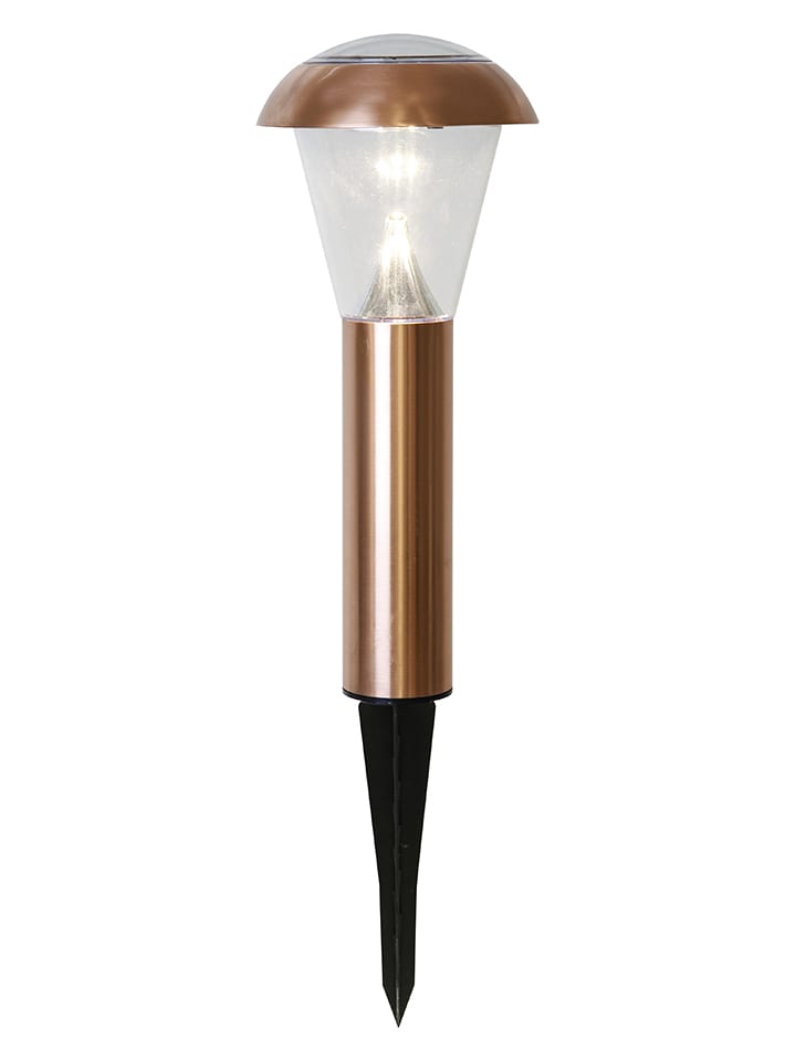 STAR Trading Solarna lampa ogrodowa LED "Napoli" w kolorze miedzianym - wys. 36 cm rozmiar: onesize