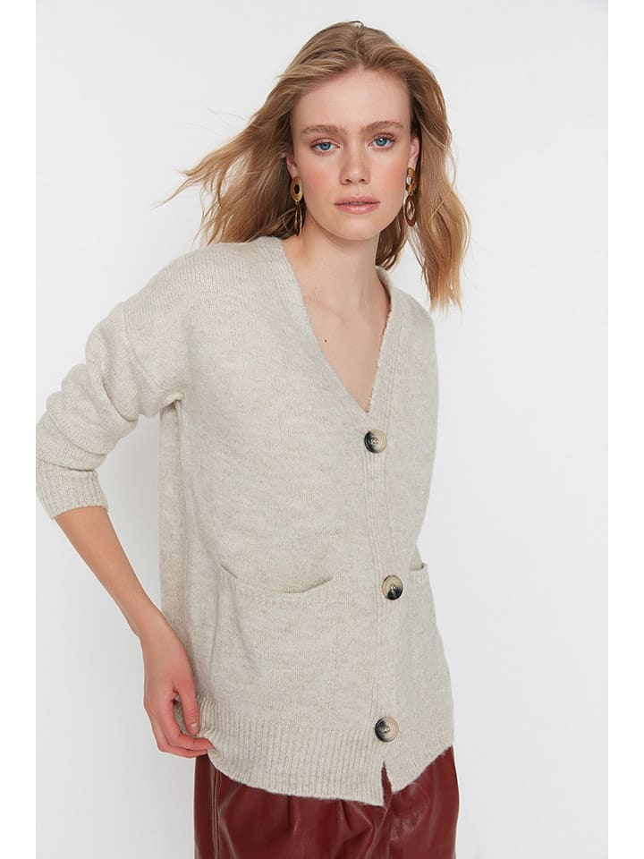 trendyol Kardigan w kolorze jasnoszarym rozmiar: S