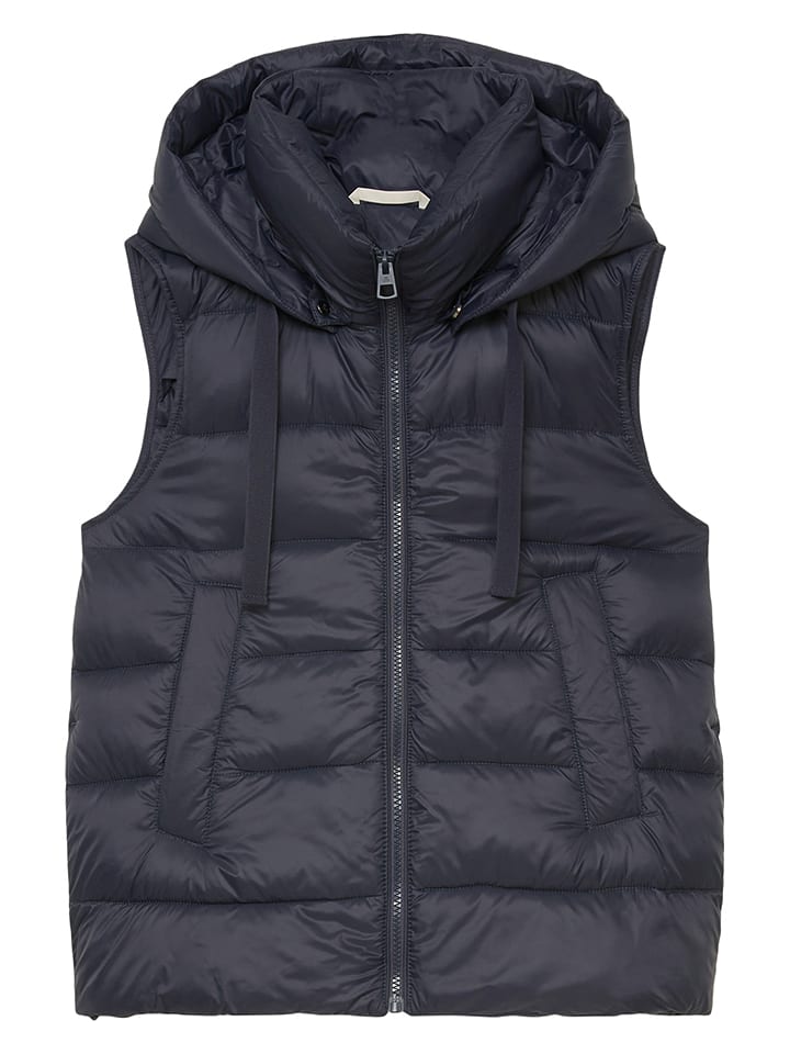 Marc O'Polo Kamizelka pikowana w kolorze granatowym rozmiar: 34