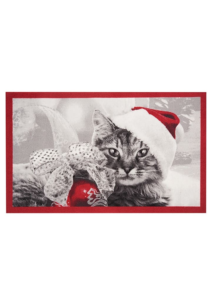 Hanse Home Wycieraczka "Printy" w kolorze szaro-czerwonym rozmiar: 45x75 cm