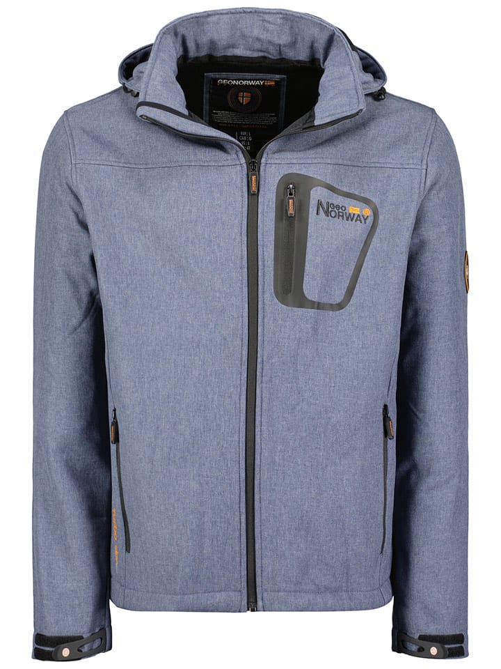 Geographical Norway Kurtka softshellowa "Texshell" w kolorze niebieskim rozmiar: XL