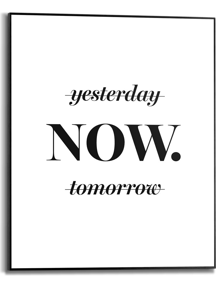 Orangewallz Druk artystyczny "Now" w ramce rozmiar: 40x50 cm