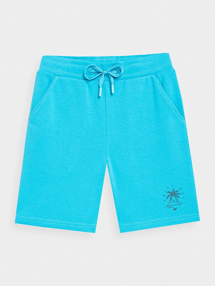 4F Szorty dresowe w kolorze turkusowym rozmiar: 140