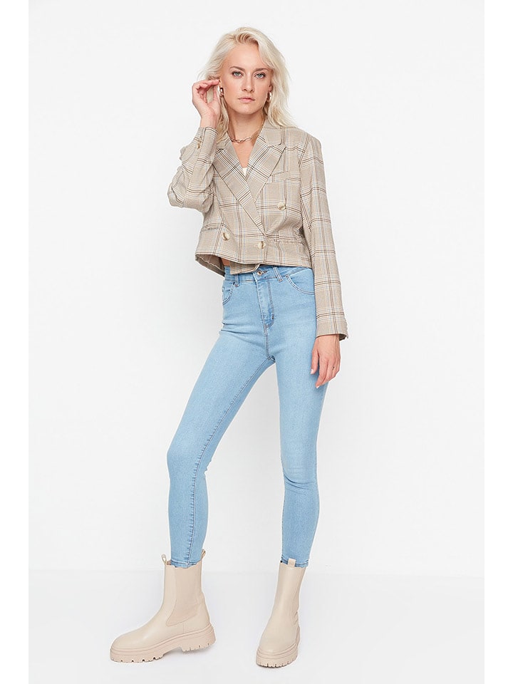 trendyol Dżinsy - Skinny fit - w kolorze błękitnym rozmiar: 36