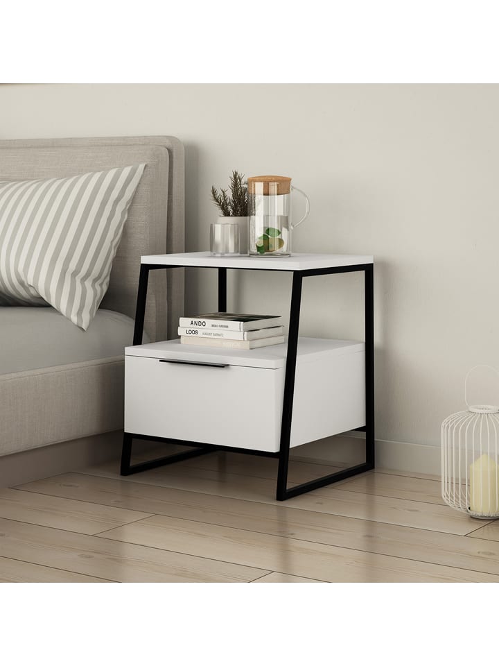 Scandinavia Concept Stolik nocny "Pal" w kolorze białym - 45 x 50 x 40 cm rozmiar: onesize