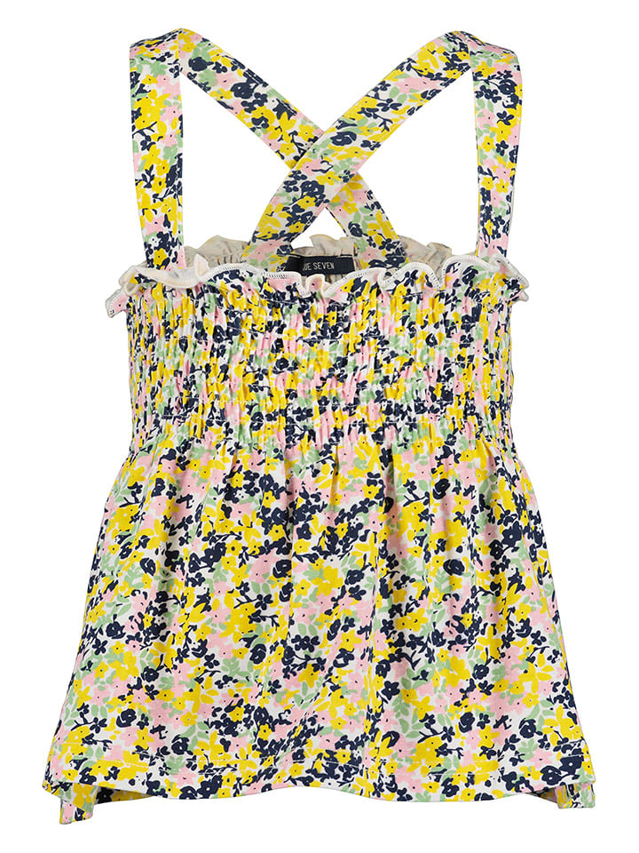 Blue Seven Top w kolorze żółto-kremowym ze wzorem rozmiar: 110