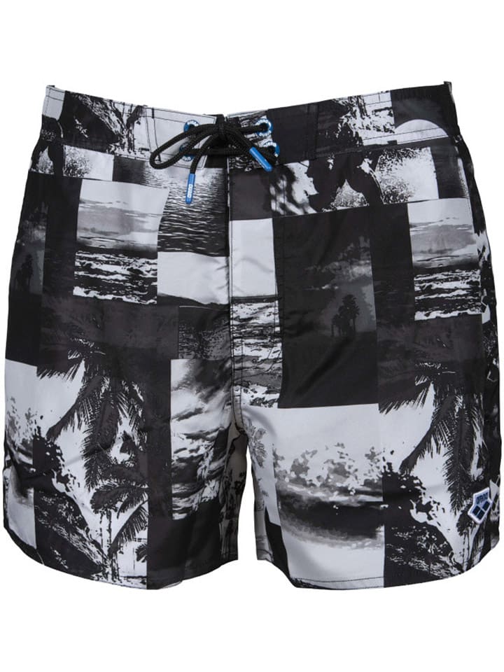Arena Szorty kąpielowe "Icons" w kolorze czarno-białym rozmiar: L