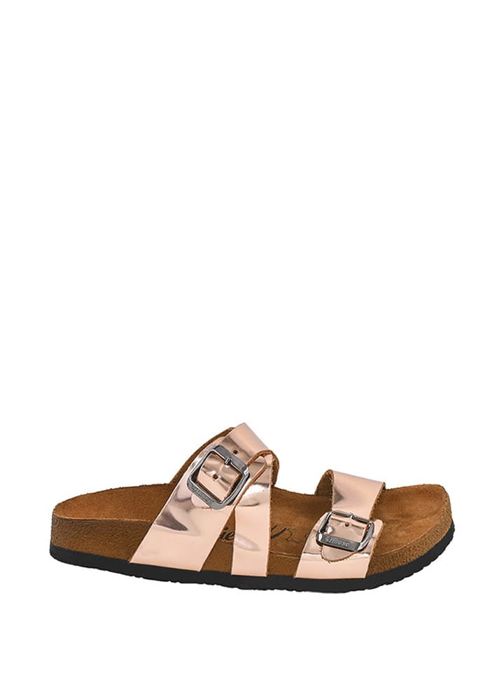 Moosefield Skórzane klapki w kolorze jasnoróżowym rozmiar: 35