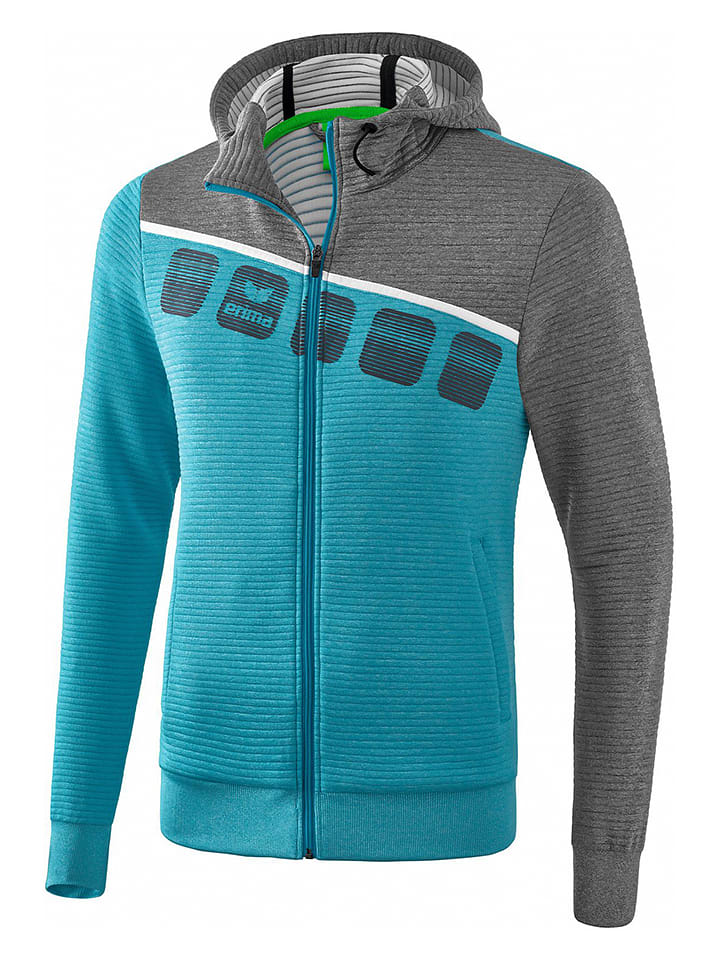 erima Kurtka sportowa "5-C" w kolorze szaro-turkusowym rozmiar: 152