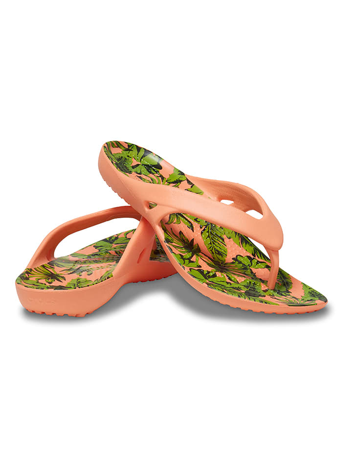 Crocs Japonki "Kadee II" w kolorze pomarańczowym ze wzorem rozmiar: 37/38