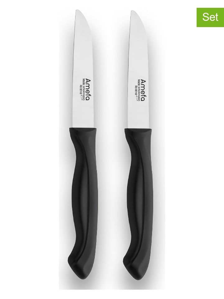 Amefa Noże (2 szt.) "Solingen" w kolorze czarnym do warzyw rozmiar: onesize