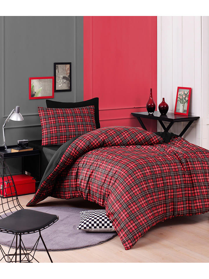 Elizabed Komplet pościeli "Iskok" w kolorze czerwonym rozmiar: 260x220 cm
