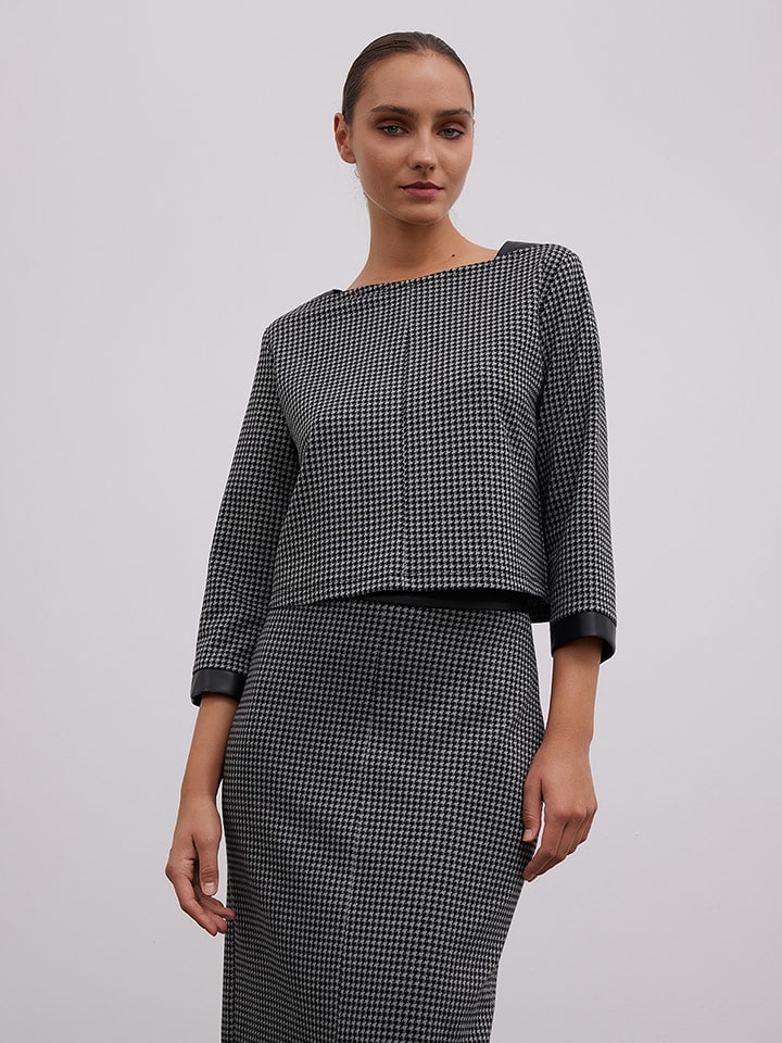 BGN Bluzka w kolorze czarno-szarym rozmiar: 40