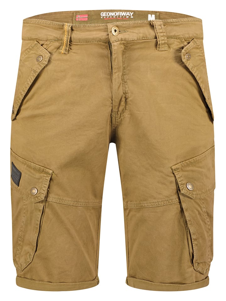 Geographical Norway Bermudy "Prodol" w kolorze jasnobrązowym rozmiar: M