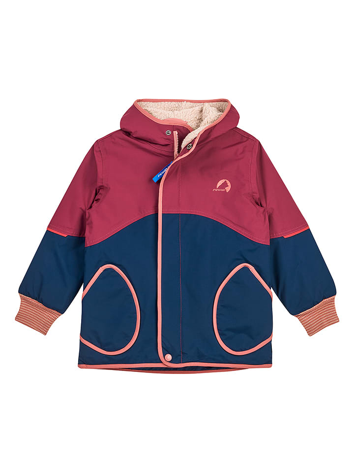 Kurtka zimowa "Nalle Mukka" w kolorze granatowo-różowym
