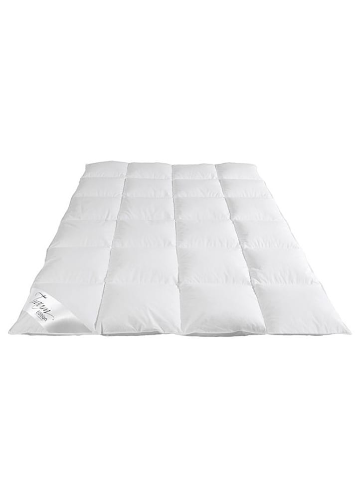 Böhmerwald Kasetowa kołdra puchowa "Dream Edition - Warm" w kolorze białym rozmiar: 200x200 cm