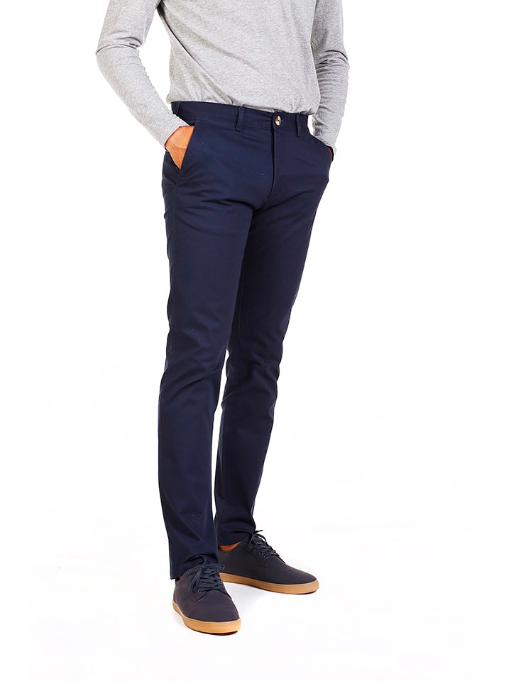 The Time of Bocha Spodnie chino w kolorze granatowym rozmiar: 50